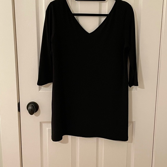 Black Sympli Tunic Size 10 V-neck Made in Canada 🇨🇦 - Picture 1 of 6